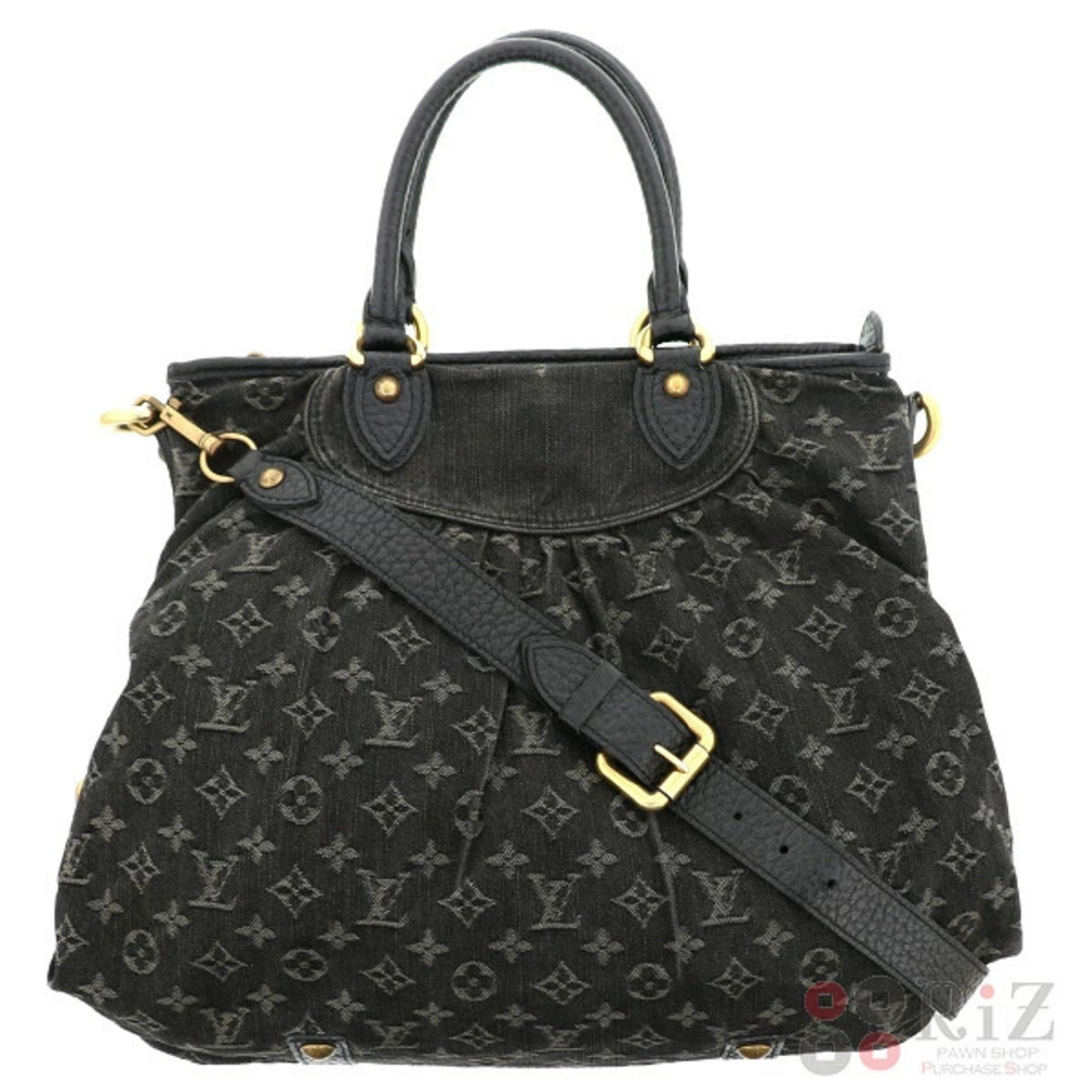 LOUIS VUITTON Neo Cabby Bag Shoulder Messenger Monogram Denim Black